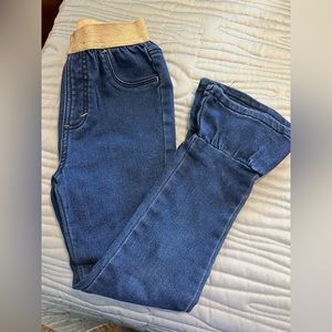 Ruffle bottom jeans